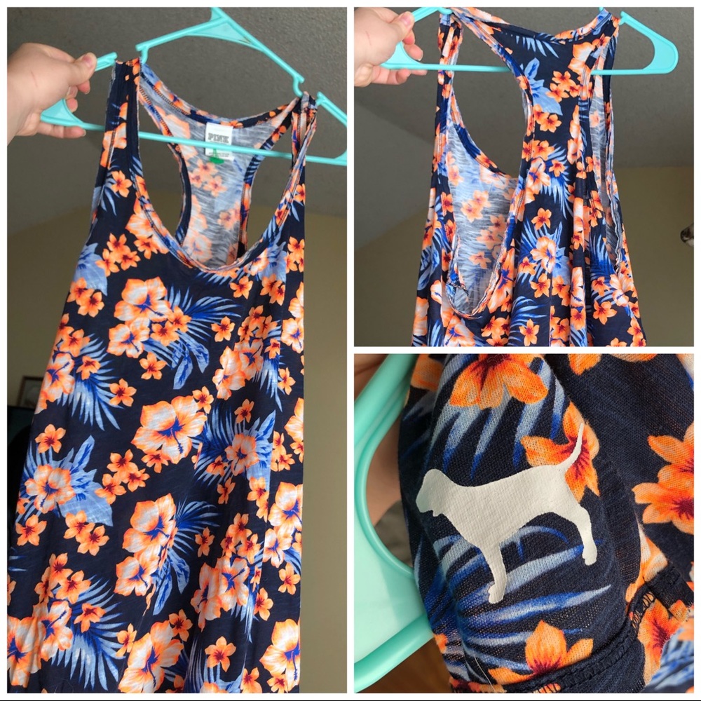 VS PINK bright floral tank top 💖